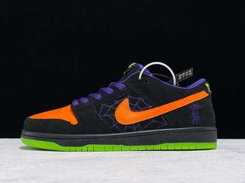 【520】[BQ6817-006]-[SB DUNK LOW NIGHT OF MISCHIEF BLACK/TOTAL ORANGE/GREEN][UNISEX:36-45]