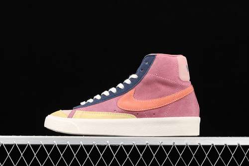 【270】[DC9179-664]-[BLAZER MID 77 DESERT BERRY RED/DEEP NAVY BLUE/WASHED LEMON YELLOW/ATOMIC POWDER]