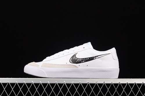 【250】[DM7819-100]-[BLAZER LOW 77 GS SKETCH WHITE/BLACK/PURE PLATINUM]-[WOMAN:36-39]-[MAN:40-45]