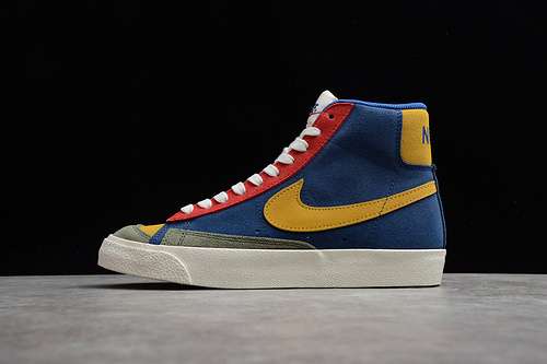 【300】[DC9179-476]-[BLAZER MID 77 VINTAGE WE COASTAL BLUE/UNIVERSITY RED-SPIRAL SAGE/YELLOW]