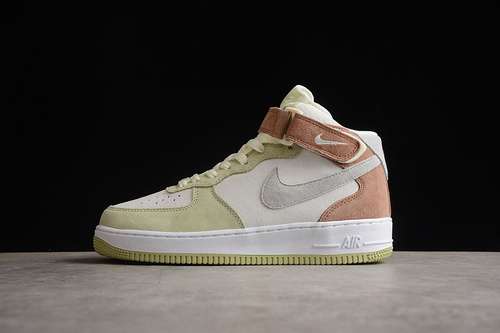 【340】[AL6896-558]-[AIR FORCE 1 MID 07 GRASS GREEN/LIGHT GRAY/LIGHT BROWN-BEIGE]-[UNISEX:36-45]