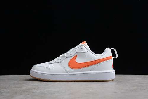 【260】[BQ5448-114]-[COURT BOROUGH LOW 2 GS WHITE/SUMMIT WHITE/SAIL/ORANGE]-[WOMAN:36-39]-[MAN:40-43]