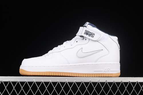 【360】[DH5622-100]-[AIR FORCE 1 MID JEWEL QS NYC YANKEES WHITE/MIDNIGHT NAVY/GUM YELLOW]