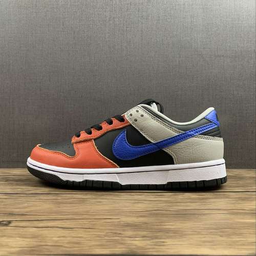 【360】[DD3363-002]-[NBA X SB DUNK LOW EMB 75TH ANNIVERSARY KNICKS BLACK/RACER BLUE/GREY FOG/ORANGE]