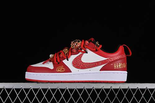 【320】[BQ5448-007]-[COURT BOROUGH LOW 2 BLACK/UNIVERSITY RED/WHITE]-[WOMAN:35.5-39]-[MAN:40-44.5]