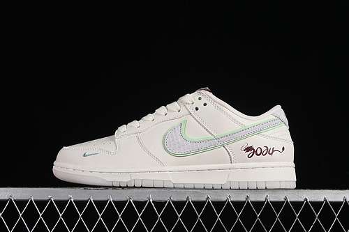【360】[CF3688-001]-[SB DUNK LOW YEAR OF THE DRAGON WHITE/GREY/GREEN]-[WOMAN:36-39]-[MAN:40-45]