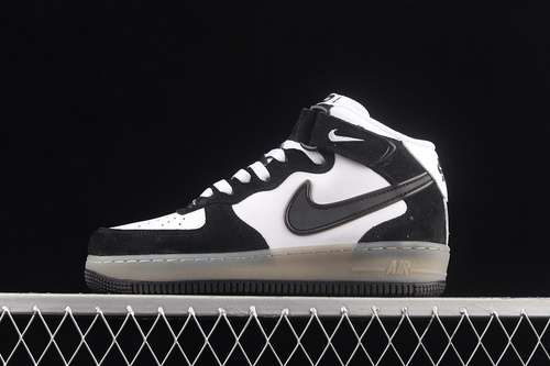 【340】[BC9825-101]-[AIR FORCE 1 MID 07 SLAM JAM BLACK/BLACK/WHITE]-[WOMAN:36-39]-[MAN:40-45]