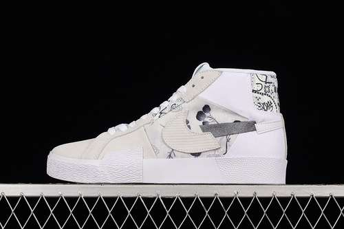 【270】[DM0859-100]-[ZOOM BLAZER MID PREMIUM SB PAISLEY PACK FLORAL WHITE/PURE PLATINUM/SMOKE GREY]