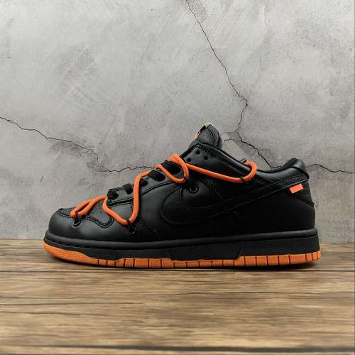 【460】[CT0856-005]-[SB DUNK LOW X OW X FUTURA BLACK/BLACK/ORANGE]-[WOMAN:36-39]-[MAN:40-47]