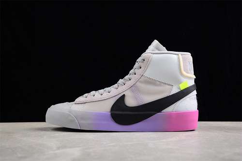 【430】[AA3832-002]-[OFF WHITE BLAZER MID ALL HALLOWS EVE BLACK/WHITE/GREY/PURPLE/PINK]-[UNISEX:36-46]
