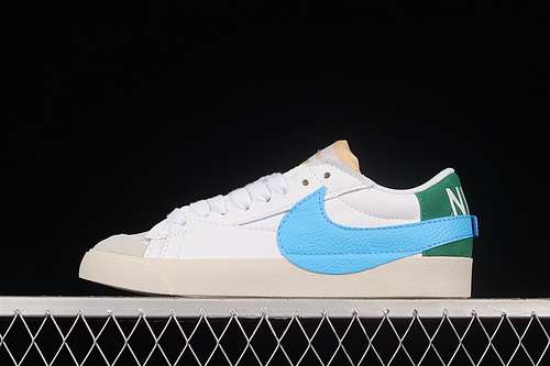 【280】[DQ1470-100]-[BLAZER LOW 77 JUMBO WHITE/BLUE/GREEN]-[WOMAN:36-39]-[MAN:40-45]