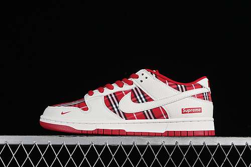 【360】[SU1853-512]-[SB DUNK LOW SUPREME WHITE/RED]-[WOMAN:36-39]-[MAN:40-45]