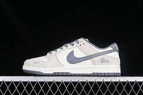 【380】[FC1688-154]-[STUSSY SB DUNK LOW WHITE/GREY]-[WOMAN:36-39]-[MAN:40-45]