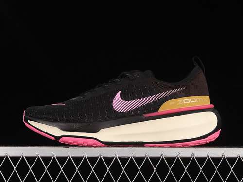 【280】[DR2660-200]-[ZOOMX INVINCIBLE RUN FLYKNIT 3 EARTH/BLACK/WHEAT GOLD/PINK SPELL]-[MAN:39-45]