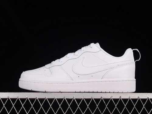 【240】[BQ5448-100]-[COURT BOROUGH LOW 2 GS WHITE/WHITE/WHITE]-[WOMAN:36-39]-[MAN:40-45]