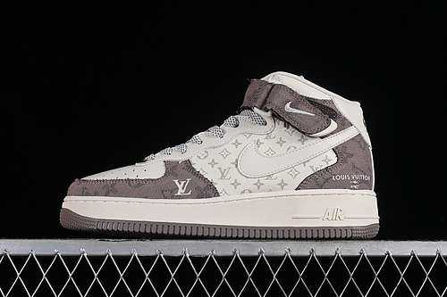【360】[DQ7688-300]-[AIR FORCE 1 07 MID L*V WHITE/GREY]-[WOMAN:36-39]-[MAN:40-45]