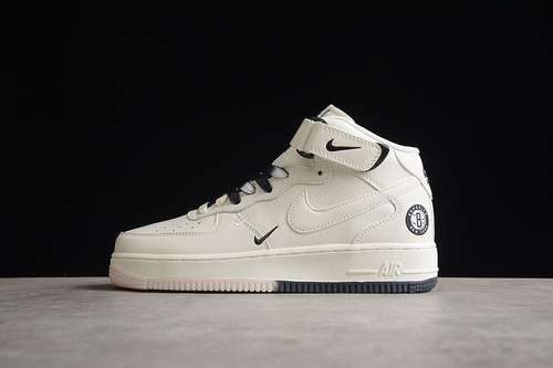【340】[NT2969-013]-[AIR FORCE 1 MID 07 SU19 BEIGE/BLACK/WHITE]-[WOMAN:36-39]-[MAN:40-45]