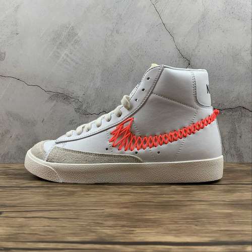 【290】[DD8489-161]-[BLAZER MID 77 VINTAGE DOUBLE ZIG ZAG STITCHED SWOOSH SUMMIT WHITE/BRIGHT CRIMSON]
