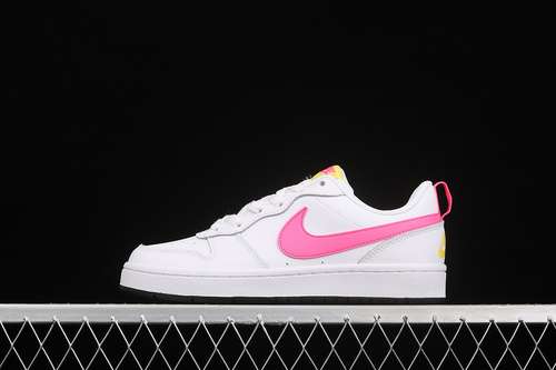 【250】[BQ5448-108]-[COURT BOROUGH LOW 2 GS WHITE/WHITE/SUNSET PULSE]-[WOMAN:36-40]