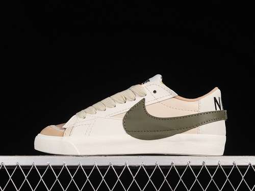 【250】[DQ1470-105]-[BLAZER LOW 77 JUMBO SAND DRIFT/LIGHT SILVER/PHANTOM/MEDIUM OLIVE]-[UNISEX:36-45]