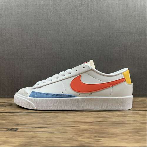 【250】[DC4769-105]-[BLAZER LOW 77 WHITE/ORANGE-UNIVERSITY GOLD]-[WOMAN:36-39]-[MAN:40-44]