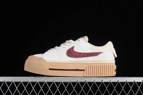 【180】[DZ4766-133]-[COURT LEGACY LIFT SAIL/SESAME/COCONUT MILK/DARK BEETROOT]-[WOMAN:35.5-40]