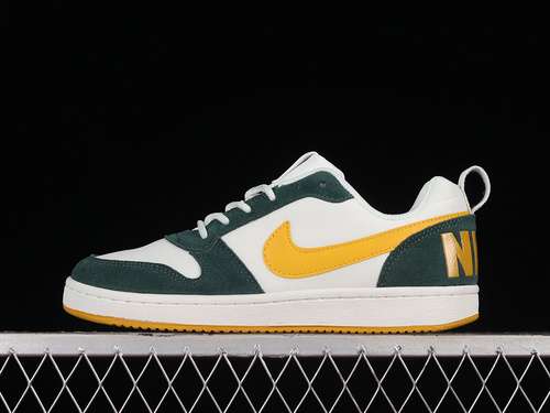 【220】[844881-100]-[COURT BOROUGH LOW WHITE/DARK GREEN/YELLOW]-[WOMAN:36-39]-[MAN:40-44]