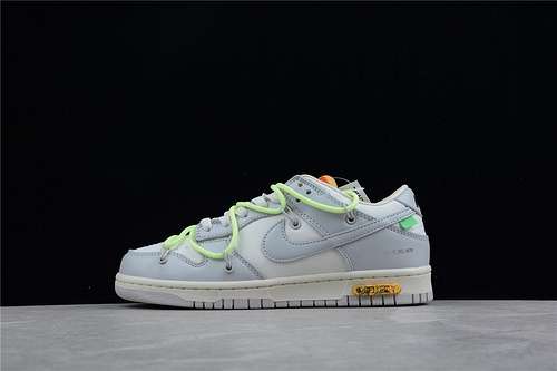 【480】[DM1602-128]-[OW X SB DUNK LOW LOT 43 OF 50 SAIL/NEUTRAL GREY/BARELY VOLT]-[UNISEX:36-47.5]