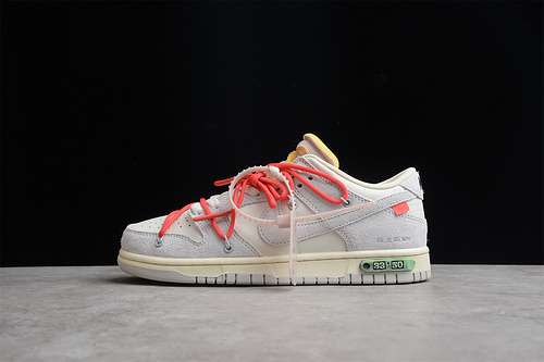 【480】[DJ0950-118]-[GZ OW X SB DUNK LOW LOT 33 OF 50 SAIL/NEUTRAL GREY/CHILE RED]-[UNISEX:36-46]