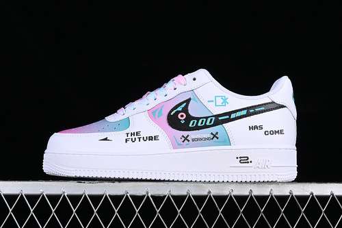 【300】[CW2288-111]-[AIR FORCE 1 07 LOW WHITE/BLACK/BLUR/PURPLE]-[WOMAN:36-39]-[MAN:40-45]