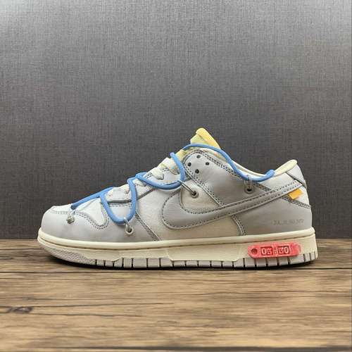 【450】[DM1602-113]-[OW X SB DUNK LOW WHITE/LIGHT GREY/BLUE]-[WOMAN:36-39]-[MAN:40-47.5]