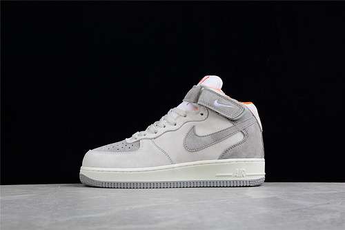 【360】[CQ5059-105]-[OW X AIR FORCE 1 MID 07 GRAY/ORANGE/WHITE]-[WOMAN:36-39]-[MAN:40-45]
