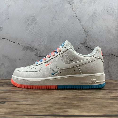 【340】[CT1989-103]-[AIR FORCE 1 LOW 07 BEIGE/BLUE/ORANGE]-[WOMAN:36-39]-[MAN:40-45]