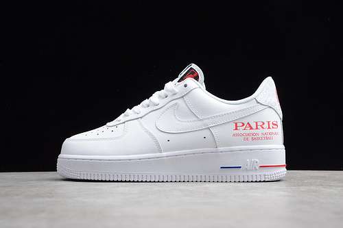 【300】[CW2367-100]-[AIR FORCE 1 LOW NBA PARIS GAME WHITE/WHITE/RED]-[UNISEX:36-45]