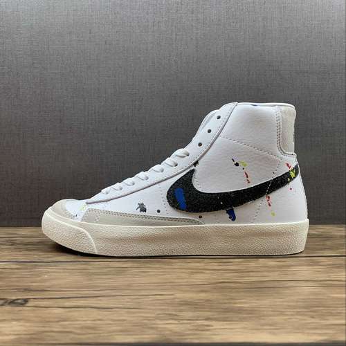 【260】[DC7331-100]-[BLAZER MID 77 PAINT SPLATTER WHITE/BLACK-SAIL]-[WOMAN:36-39]-[MAN:40-45]
