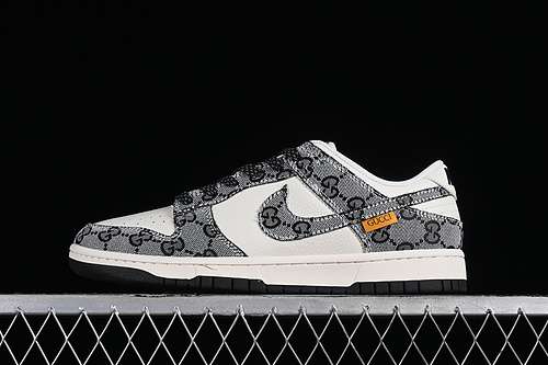 【360】[BB9676-311]-[SB DUNK LOW GU*CCI WHITE/GREY/BLACK]-[WOMAN:36-39]-[MAN:40-45]
