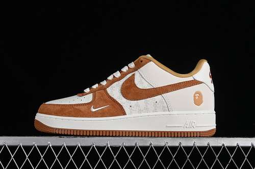 【340】[BA8806-847]-[AIR FORCE 1 07 LOW BAPE OFF WHITE/BROWN]-[WOMAN:36-39]-[MAN:40-45]