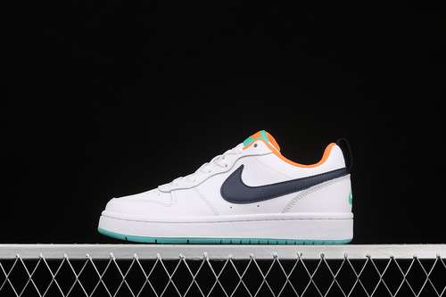 【250】[BQ5448-112]-[COURT BOROUGH LOW 2 GS WHITE/COPA/BRIGHT MANGO/DARK PURPLE DUST]-[WOMAN:36-40]