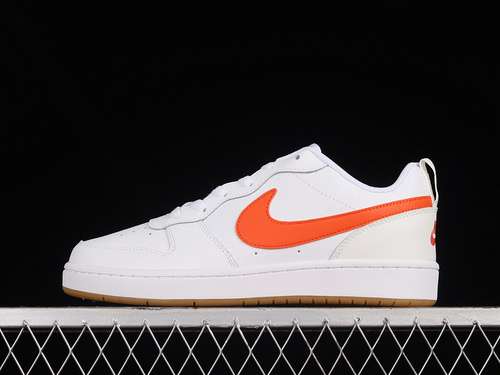 【220】[BQ5448-114]-[COURT BOROUGH LOW 2 GS WHITE/SUMMIT WHITE/SAIL/ORANGE]-[WOMAN:36-39]-[MAN:40-45]