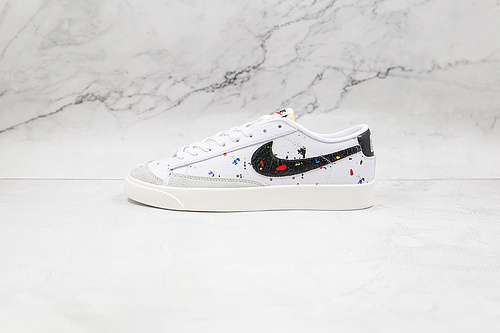 【260】[DJ1517-100]-[BLAZER LOW 77 PAINT SPLATTER WHITE/WHITE/SAIL/BLACK]-[WOMAN:36-39]-[MAN:40-44]