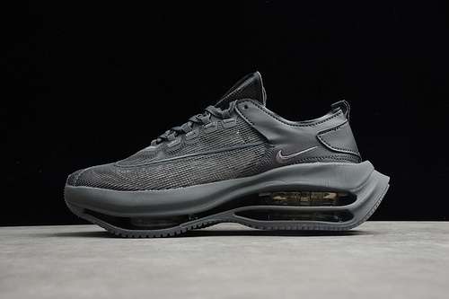 【300】[CI0804-600]-[ZOOM DOUBLE STACKED CHARCOAL BLACK/BLACK/BLACK]-[WOMAN:36-39]-[MAN:40-45]