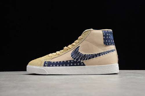 【280】[CT0715-200]-[SB BLAZER MID SASHIKO SESAME/MYSTIC NAVY-SAIL-GUM LIGHT BROWN]