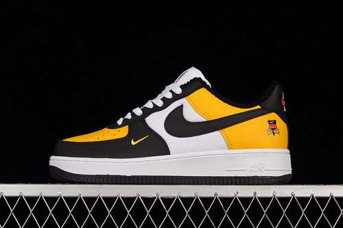【300】[DQ7779-700]-[AIR FORCE 1 LV8 GS JERSEY MESH UNIVERSITY GOLD/WHITE/TEAM ORANGE/BLACK]