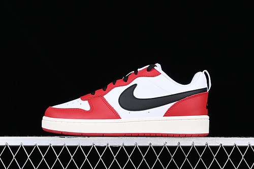 【220】[BQ5448-800]-[COURT BOROUGH LOW 2 WHITE/BLACK/RED]-[WOMAN:36-40]