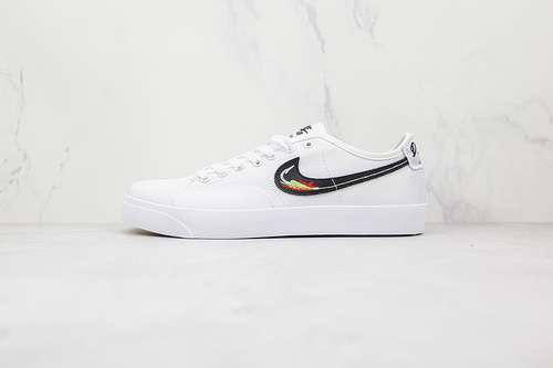 【240】[CZ5605-211]-[SB BLAZER COURT DAAN VAN DER LINDEN WHITE/WHITE/BLACK]-[WOMAN:36-39]-[MAN:40-45]