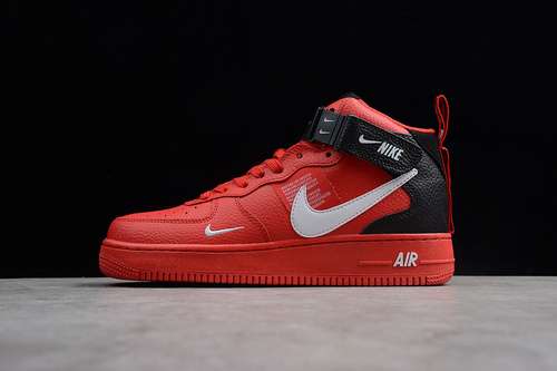 [804609-605]-[AIR FORCE 1 MID UTILITY UNIVERSITY RED/WHITE-BLACK-TOUR YELLOW]-[UNISEX:36-45]-[OG144]