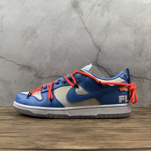 【320】[DD0856-403]-[OW FUTURA DUNK LOW SB UNC DARK POWDER BLUE/WHITE/UNIVERSITY BLUE]-[UNISEX:36-45]