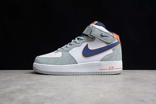 【360】[CQ5059-203]-[AIR FORCE 1 MID 07 GREY/DARK BLUE/ORANGE]-[WOMAN:36-39]-[MAN:40-45]