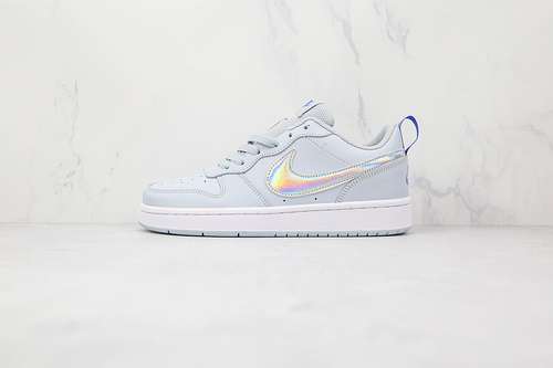 【300】[CJ2239-401]-[COURT BOROUGH LOW 2 FP GREY/SILVER/BLUE-WHITE]-[WOMAN:36-39]-[MAN:40-45]