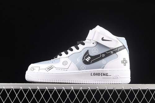 【360】[CW2288-115]-[AIR FORCE 1 MID WHITE/BLACK/LIGHT BLUE]-[WOMAN:36-39]-[MAN:40-45]
